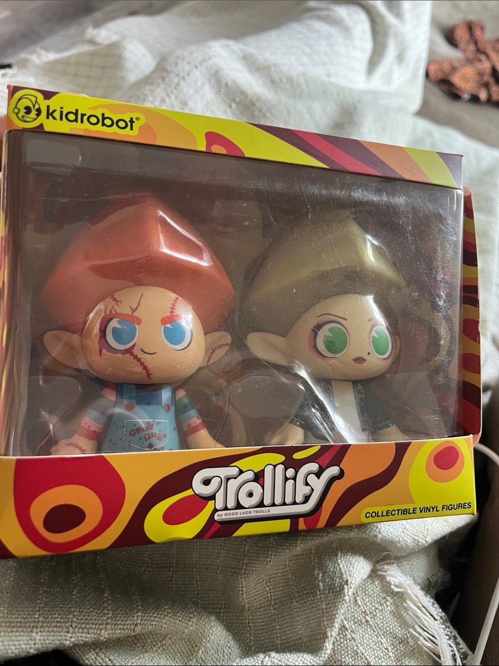Kidrobot Trollifs Collectible Vinyl Figures - troll chucky and bride of chucky